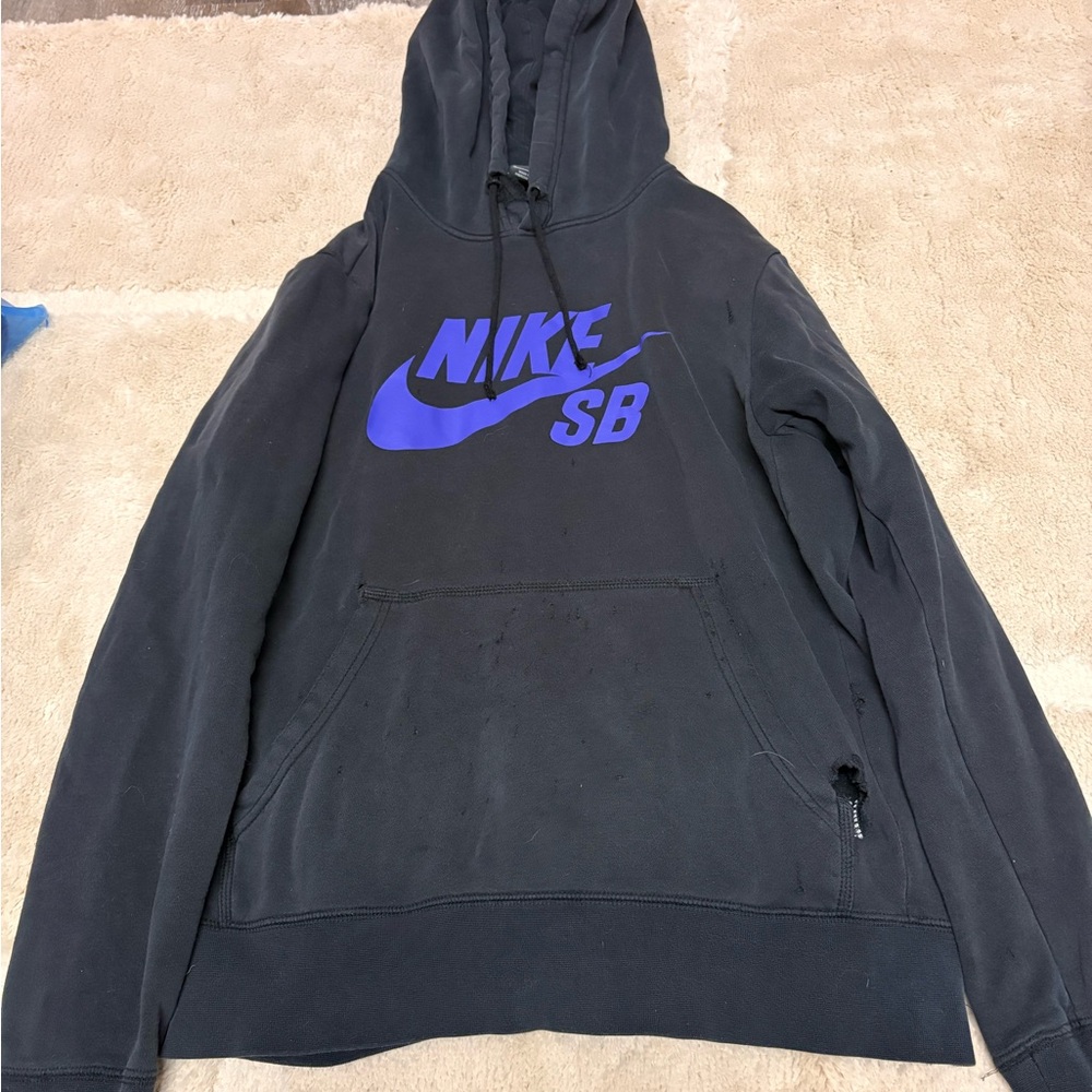 Nike SB Black and Purple Hoodie